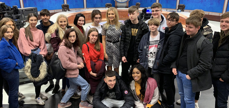 Image of Media students visited the set of Countdown