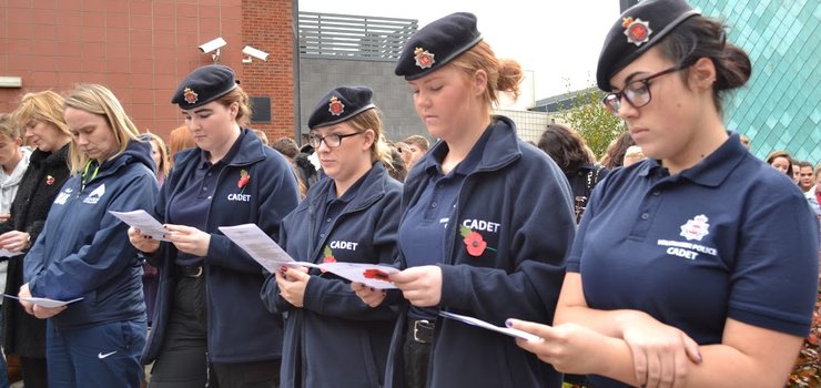 Image of Remembrance Day at Ashton Sixth Form College