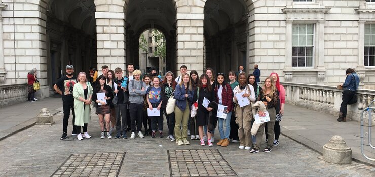 Image of Art students visit The Courtauld Gallery.